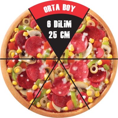 Pizza Ebatları - Orta Boy resmi