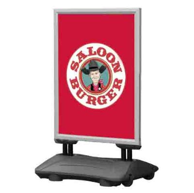 Su Tabanlı Çift Taraflı Çerçeveli Pano  resmi