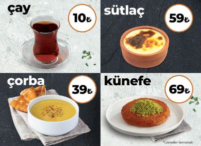 Çay-Çorba-Künefe-Sütlaç - Poster  resmi