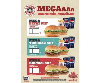 Mega Ekonomik Menüler  Kağıt Poster resmi
