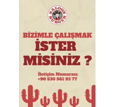 "Bizimle Çalışma İster misiniz" Vinil Poster 70x100 - kopyala resmi