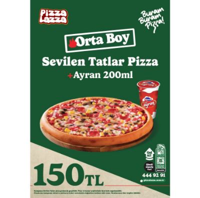 FLYER - Gel-Al Orta Boy Sevilen Tatlar Pizza + Ayran 200 ML resmi